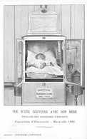 MARSEILLE 1908 - Exposition D'Electricité - Vue D'une Couveuse Avec Son Bébé - Alexandre Lion, Paris - Electrical Trade Shows And Other
