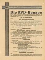 Buch WK II Flugblatt Der NSDAP Die SPD Bonzen Ca. 1931 Wahlpropganda II - Sin Clasificación
