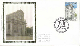 NB - [67062]TB//-N° 2470 - FDC - Pour Le Tourisme - Anniversaire De La Ville - "ANDENNE", Soie, SNC - Kirchen U. Kathedralen