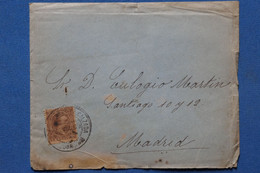 #15 ESPAGNE  BELLE LETTRE  1899 S DOMING.DE LA CALZADA  POUR MADRID+ CACHETS   + AFFRANCHISSEMENT. INTERESSANT - Storia Postale