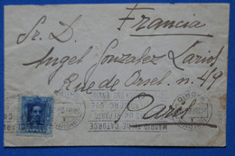 #15 ESPAGNE  BELLE LETTRE  1926  MADRID  POUR PARIS   + AFFRANCHISSEMENT. INTERESSANT - Storia Postale