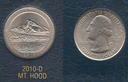 USA 1/4 Dollar $ 2010 D MOUNT HOOD Quarters National Park America - 2010-...: National Parks