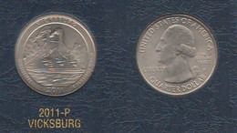 USA 1/4 Dollar $ 2011 P VICKSBURG Quarters National Park America - 2010-...: National Parks