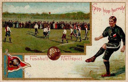 Fussball Litho Präge-Karte I-II - Voetbal