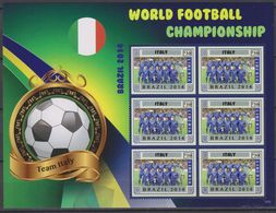 Soccer World Cup 2014 - LIBERIA - Sheet MNH Team Italy - 2014 – Brazil
