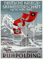 Wintersport WK II Ruhpolding (8222) Deutsche Kriegs-Skimeisterschaft 16. - 18. Febr. 1940 I-II (RS Abschürfung) - Winter Sports