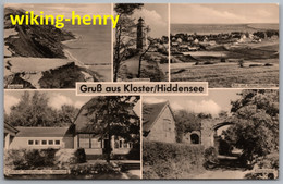 Hiddensee Kloster - S/w Mehrbildkarte 11 - Hiddensee