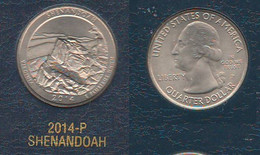 USA 1/4 Dollar $ 2014 P SHENANDOAH Quarters National Park America - 2010-...: National Parks