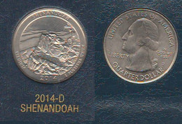 USA 1/4 Dollar $ 2014 D SHENANDOAH Quarters National Park America - 2010-...: National Parks