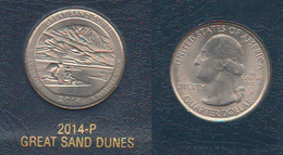 USA 1/4 Dollar  $ 2014 P GREAT SAND DUNES Quarters National Park America - 2010-...: National Parks