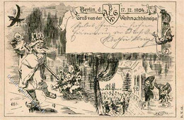 Berlin (1000) Gasthaus Weihnachtskneipe Signiert 1904 I- - Ploetzensee