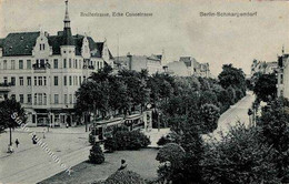 Schmargendorf (1000) Breitestrasse Cunostrasse Straßenbahn Litfaßsäule 1919 I- - Ploetzensee
