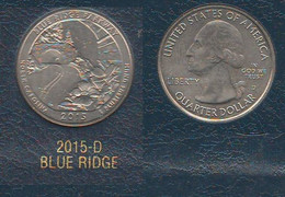 USA 1/4 Dollar $ 2015 D BLUE RIDGE Quarters National Park America - 2010-...: National Parks