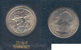 USA 1/4 Dollar $ 2016 P SHAWNEE Quarters National Park America - 2010-...: National Parks