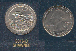 USA 1/4 Dollar $ 2016 D SHAWNEE Quarters National Park America - 2010-...: National Parks