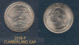 USA 1/4 Dollar $ 2016 P CUMBERLAND GAP Quarters National Park America - 2010-...: National Parks