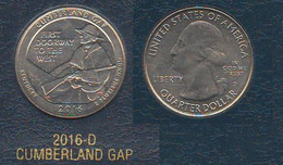 USA 1/4 Dollar $ 2016 D CUMBERLAND GAP Quarters National Park America - 2010-...: National Parks