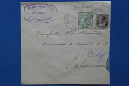 #15 ESPAGNE  BELLE LETTRE   1917 ALMENDRALEJO  POUR SALAMANCA + AFFRANCHISSEMENT. INTERESSANT - Briefe U. Dokumente