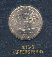 USA 1/4 Dollar $ 2016 D HARPERS FERRY Quarters National Park America - 2010-...: National Parks