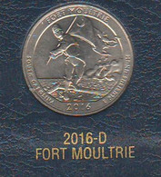 USA 1/4 Dollar $ 2016 D FORT MOULTRIE Quarters National Park America - 2010-...: National Parks