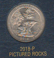 USA 1/4 Dollar $ 2018 P PICTURED ROCKS Quarters National Park America - 2010-...: National Parks