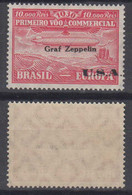 Brazil Brasil 1930 Zeppelin Mi# 5 * Displaced Overprint USA 10000R - Luftpost (private Gesellschaften)