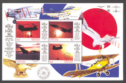 Grenada Grenadines, 1998, Royal Air Force, Military Helicopter, Airplane, Chinook, Harrier, MNH Sheet, Michel 2802-2805 - Grenada (1974-...)