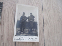 Carte Photo Militaire Militaira Groupe Soldats Compiègne Souvenir D'un Bombardement Infirmier Texte à Voir - Weltkrieg 1914-18