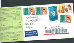 Hong Kong Lettre, Lsc Recommandée Affranchie à 18,30 Dollars Pour La Belgique ( 18/09/2007  ( Yvt N°1186, 1040 - Au 7105 - Cartas
