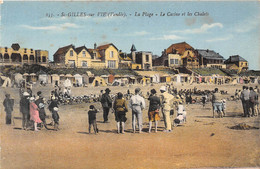 85-SAINT-GILLES-CROIX-DE-VIE-LA PLAGE  ET LE CASINO ET LES CHÂLETS - Saint Gilles Croix De Vie