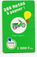 SENEGAL RECHARGE KIRENE ORANGE 1 000 FCFA 200 MOTOS A GAGNER Date 31/12/2013 - Sénégal