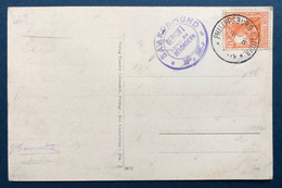 Alsace Lorraine Carte Timbre Allemand N°98 71/2 Orange Obl De Philippsburg I Lothr + Censure Dateur De Saargemund - Altri & Non Classificati