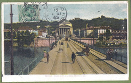 CPA Dos Précurseur - ITALIE - TORINO - PONT DI PO E LA GRAN MADRE DI DIO - Animation, Lignes Du Tramway - - Brücken