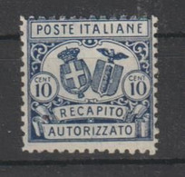 REGNO:  1928  RECAPITO  AUTORIZZATO  -  10 C. AZZURRO  S.G. -  D. 11  -  SASS. 1 - Verzekerd