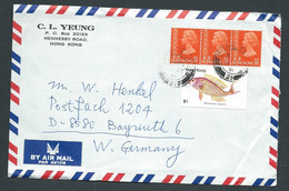 Hong Kong , Lettre Lsc , Affranchie à 1,30 Dollar  YVERT N° 266 X 3 + 363 Pour Le Royaume Uni  En 6/09/1981 , AU7206 - Covers & Documents