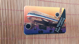 Airplane 10 Minutes Prepaidcard Numbered On Backside 807/8000 EX Used  2 Scans Rare - Onbekende Oorsprong
