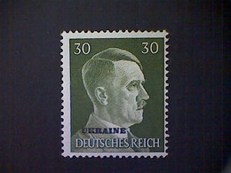 Russia, Scott #N56, Mint (*), 1941, Hitler Overprint Ukraine, 30pf, Olive Green - 1941-43 Bezetting: Duitsland