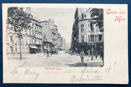 Alsace Lorraine Carte Postale GRUSS AUS METZ Romerstrasse Timbre Allemand Obl Ambulant Metz Bingerbruck TTB - Sonstige & Ohne Zuordnung