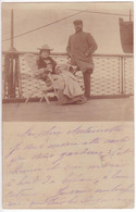 Rare Carte-photo Egypte (timbre) , D'après Texte = Vraisemblablement Couple Corse / Paquebot Du CAIRE > ILE-ROUSSE 1903 - Zonder Classificatie