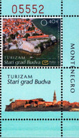 Montenegro - 2021 - Tourism - Budva Old Town - Mint Stamp With Coupon - Montenegro