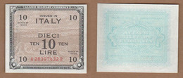 AC -  ITALY 10 LIRE A 1943 ALLIED MILITARY CURRENCY UNCIRCULATED - Autres & Non Classés