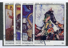 343 Dominica 1987 Sc.#1004/05/07/11 Used "Offers Welcome" - Dominica (1978-...)