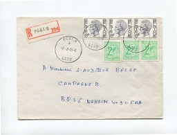 1979 R-enveloppe Post 6 4090 - Zegels 3 X 8 Fr + 3 X 2 Fr Boudewijn - Naar Militair Auditoriaat Krijgsmacht - 1970-1980 Elström