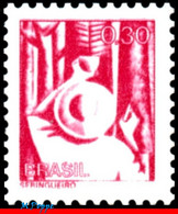 Ref. BR-1444-B BRAZIL 1979 JOBS, NATIONAL PROFESSIONS,1976, RUBBER TAPPER, PHOSPHORESCENT MNH 1V Sc# 1444 - Dienstzegels