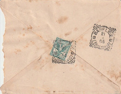 A83. Baselice. 1906. Annullo Tondo Riquadrato BASELICE (BENEVENTO), Su Lettera Per Città - Marcophilia