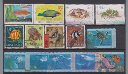 #150 AUSTRALIE - Timbres Oblitérés Poissons Crustacés Tortues - Used Stamps