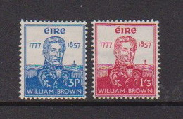 IRELAND    1957     Death  Centenary  Of  Admiral  Brown    Set  Of  2    MH - Neufs