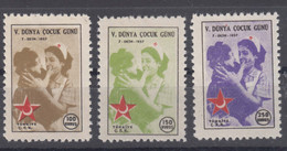 Turkey Back Of Book Charity Stamps 1957, Mint Hinged Set - Liefdadigheid Zegels