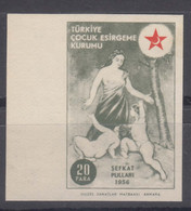 Turkey Back Of Book Charity Stamps 1956, Mint Hinged Imperforated - Francobolli Di Beneficenza