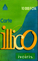 SCHEDA PHONECARD IVORY COAST MOBILE USED CARTE ILLICO (GREEN/BLUE) 1100 - Costa De Marfil